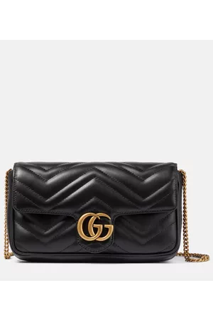 Gucci Kobieta Skórzany - GG Marmont leather wallet on chain