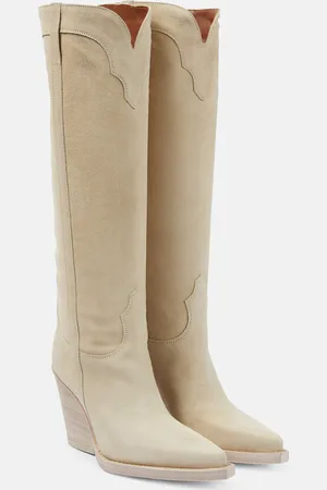 PARIS TEXAS El Dorado suede knee-high boots