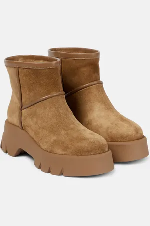 Gianvito Rossi Shearling-lined suede ankle boots
