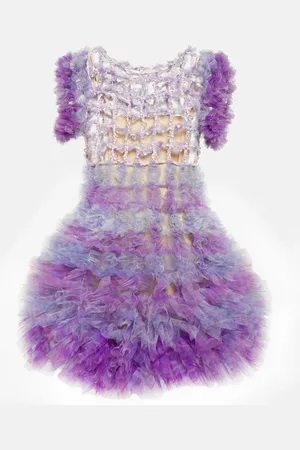 SUSAN FANG Gathered tulle minidress