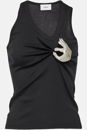 COPERNI Emoji embellished cotton tank top