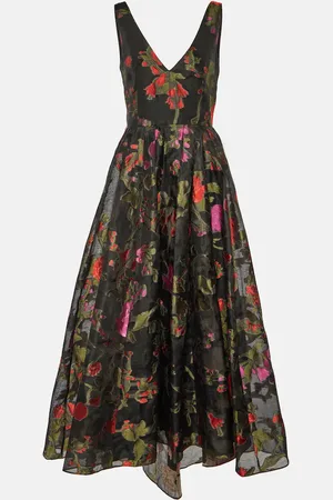 Erdem Floral organza midi dress