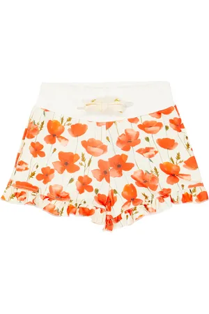 Suncracy Nerja frill-trimmed floral shorts