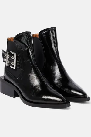 Ganni Faux-leather Chelsea boots