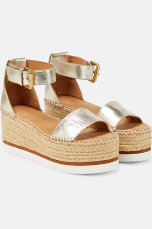 See by Chloé See By ChloÃ© Glyn leather platform espadrille sandals