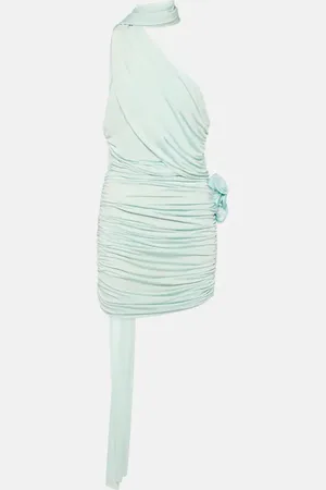 MAGDA BUTRYM Scarf-detail ruched jersey minidress