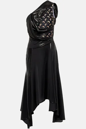 Marine Serre Regenerated Moon draped jersey midi dress