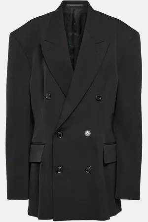 Balenciaga Cinched double-breasted wool blazer