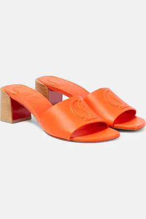 Christian Louboutin So CL 55 embossed leather mules