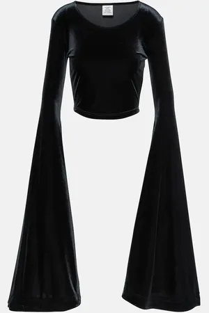 Vetements Velvet crop top