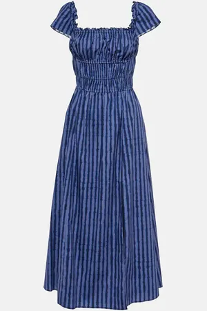 Altuzarra Ruched cotton-blend midi dress