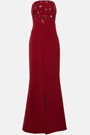 Safiyaa Makkari embellished strapless crÃªpe gown