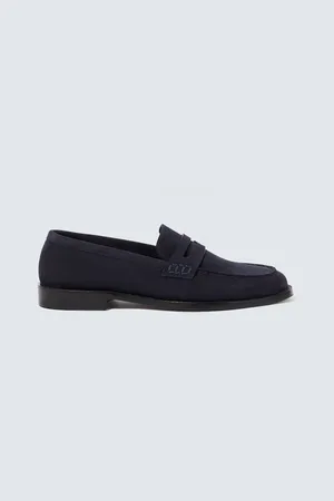 Manolo Blahnik Perry suede penny loafers