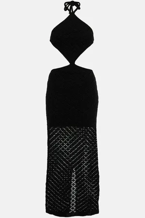Bananhot Diamond halterneck cutout maxi dress