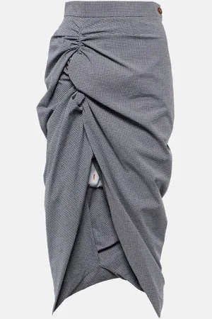 Vivienne Westwood Gingham cotton midi skirt