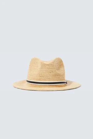 Borsalino Argentina crochet raffia Panama hat