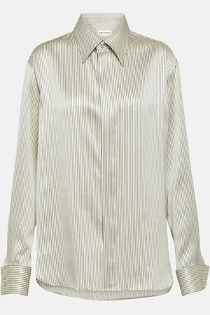 Saint Laurent Striped silk satin shirt
