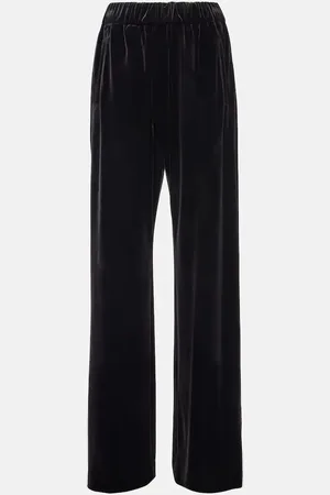 Dolce & Gabbana High-rise velvet wide-leg pants