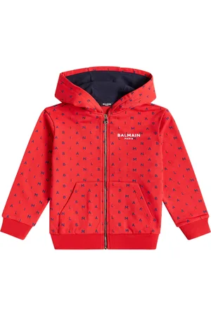 Balmain Logo cotton zip-up hoodie