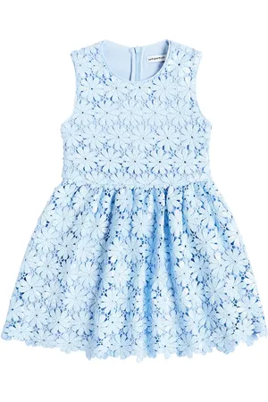 Self-Portrait Sequined floral lace guipure dress