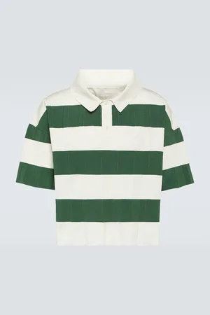 Jacquemus Le Polo Bimini striped pleated polo shirt