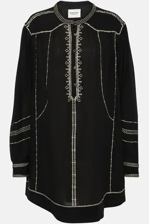 Marant Etoile Pradel embroidered cotton minidress