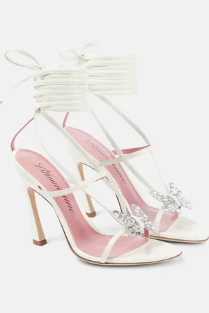 BLUMARINE Butterfly 105 leather sandals