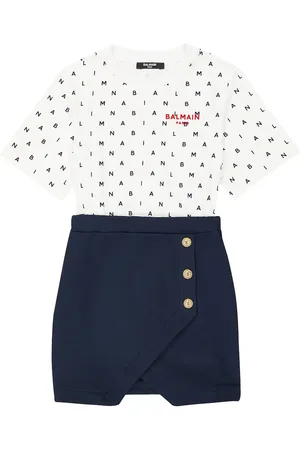Balmain Logo cotton jersey dress