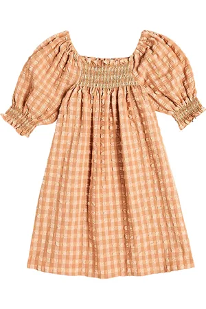 The New Society Canyon checked cotton-blend dress