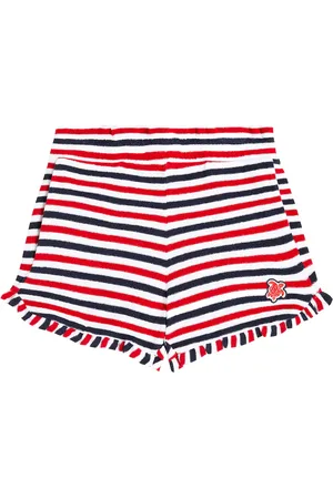 Vilebrequin Gimy striped ruffled cotton shorts