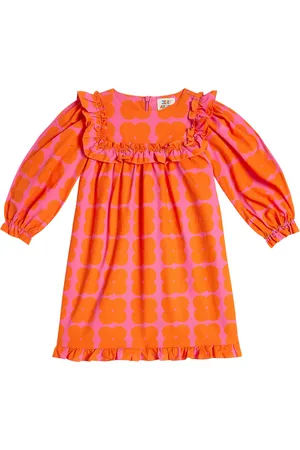 Jelly Mallow Clover ruffle-trimmed cotton dress