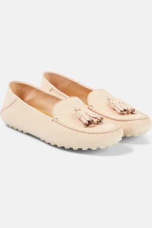 Loro Piana Dot Sole Walk leather moccasins