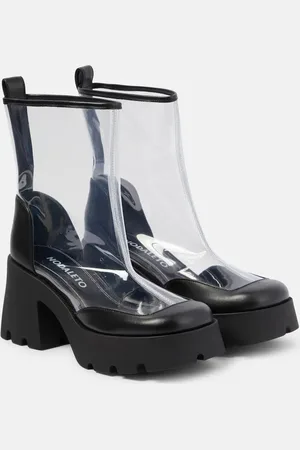 NODALETO Bulla Rainy leather-trimmed PVC ankle boots