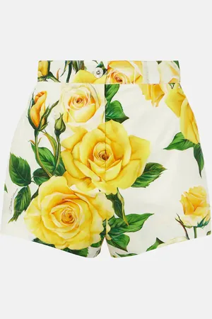 Dolce & Gabbana Floral high-rise cotton shorts