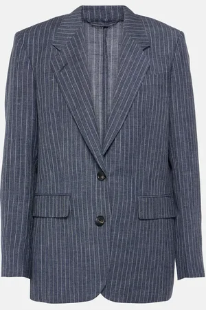 Loro Piana Belia pinstripe linen, wool and silk jacket
