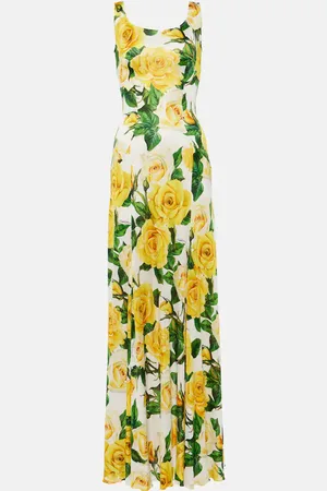 Dolce & Gabbana Floral pleated maxi dress