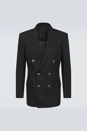Tom Ford Atticus striped mohair-blend jacquard blazer