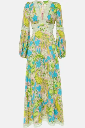 Diane von Furstenberg Lina printed cutout maxi dress