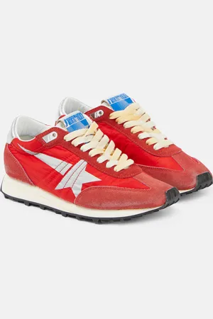 Golden Goose Marathon suede-trimmed sneakers