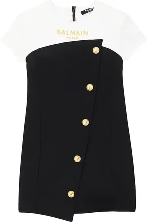 Balmain Logo embroidered dress