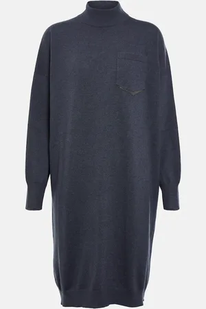 Brunello Cucinelli Embellished cashmere sweater dress