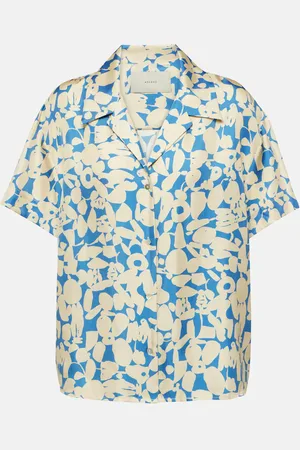 ASCENO Prague printed silk twill shirt