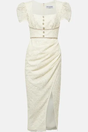 Self-Portrait Bridal lace midi dress
