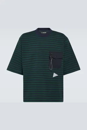 and wander Striped cotton jersey T-shirt