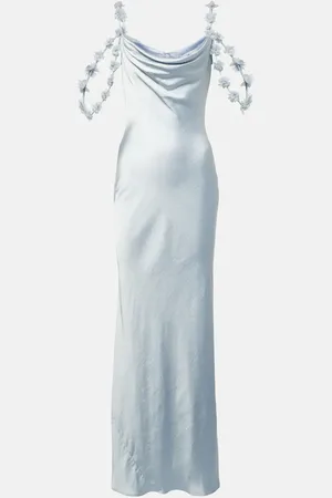 Self-Portrait Bridal floral-appliquÃ© satin gown