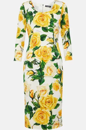 Dolce & Gabbana Floral silk-blend midi dress