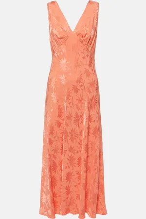 RIXO London Sandrine floral jacquard midi dress