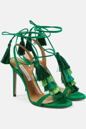 Aquazzura Capri Tassel 105 suede sandals