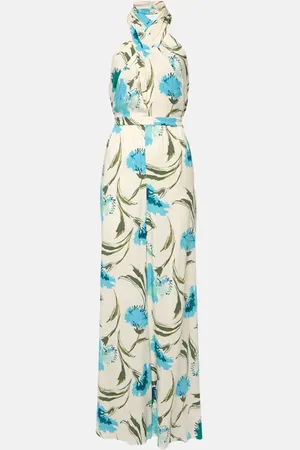 Diane von Furstenberg Cort floral halterneck jumpsuit