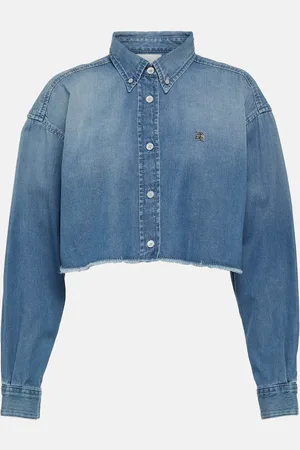 Givenchy 4G cropped denim shirt